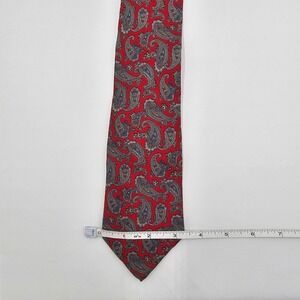 Christian Dior All Silk Paisley Red Men's Necktie‎